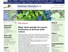 Tablet Screenshot of parkinson-slovacko.cz